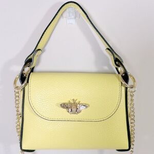 NWOT Vera Pelle Women's Studded Bee Crossbody Bag